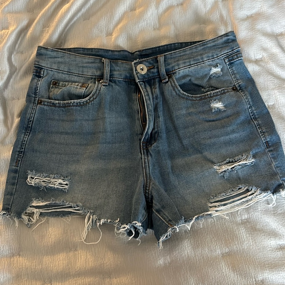INC Ripped Denim Shorts